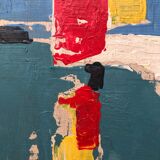 Abstract painting on panel