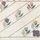 1980s handwoven cotton rug with a cat and flower pattern