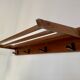 Vintage Scandinavian teak wall coat rack 1960's
