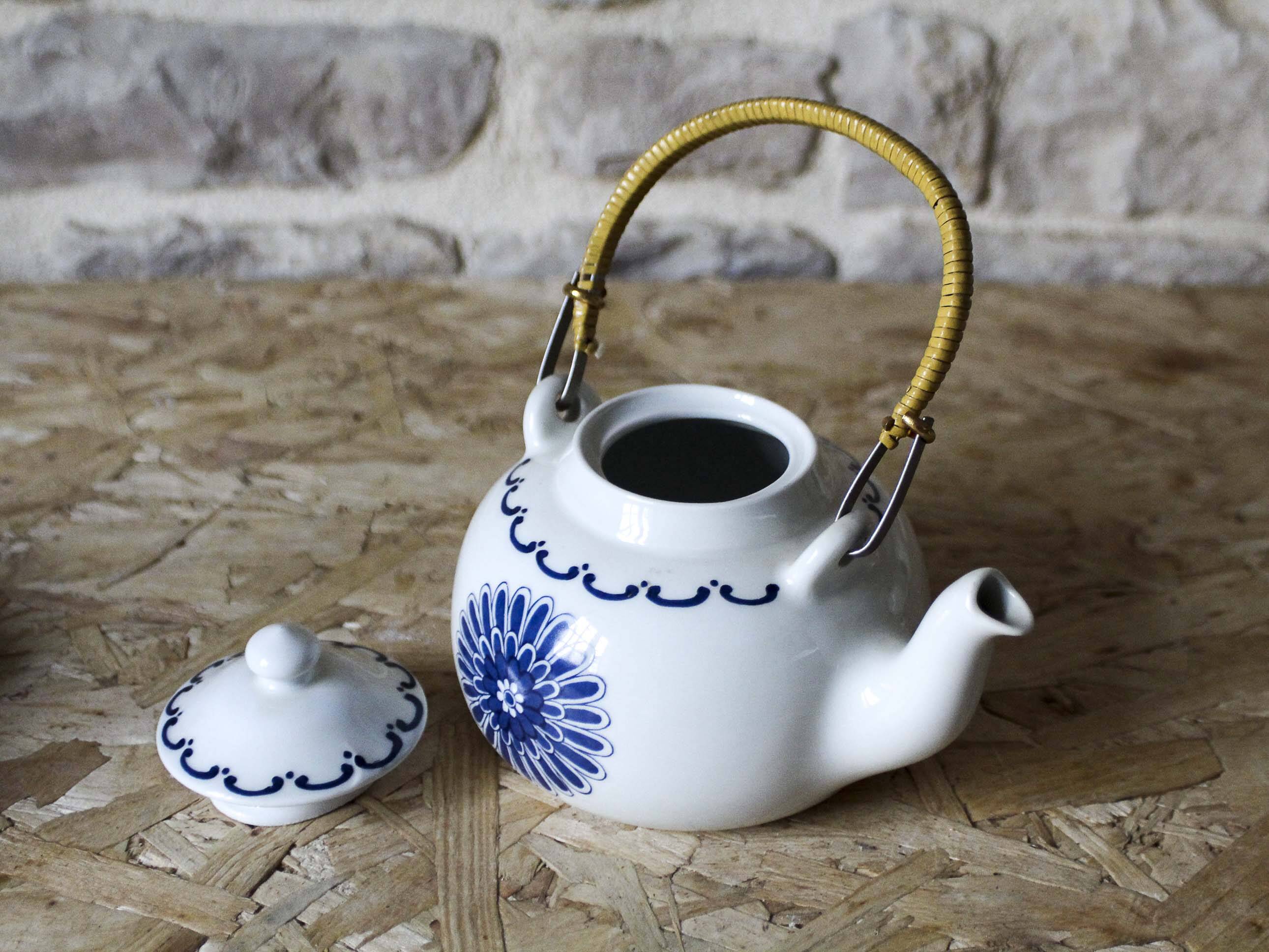 Tea service with blue Ming decor Paris Porcelain