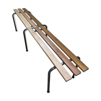 Old school bench wood and metal