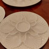 Service à huitres en porcelaine blanche