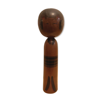 Poupée Kokeshi peinte à la main japonaise des années 1950