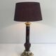 Attributable to Cristal & Bronze Paris. Important lamp in red crystal and chiselled bronze.