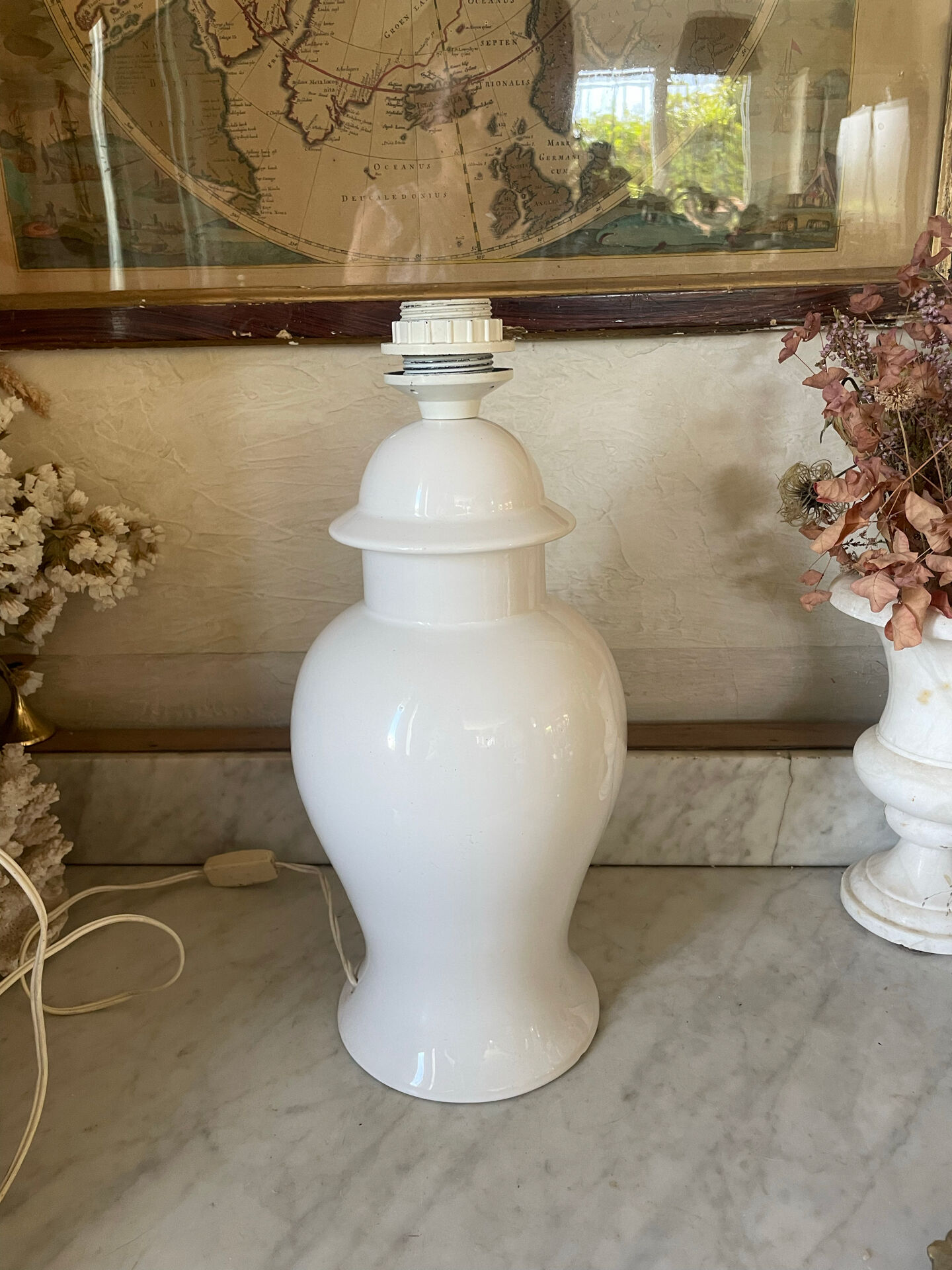 Vintage glazed ceramic lamp