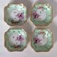 4 Limoges porcelain cups gilded with fine gold