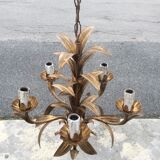 Gold metal chandelier