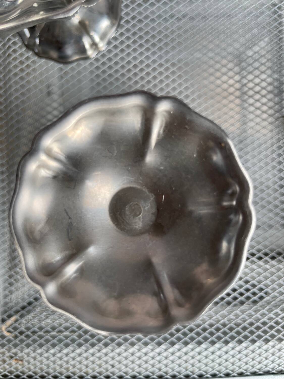 6 vintage stainless steel ice cream cups