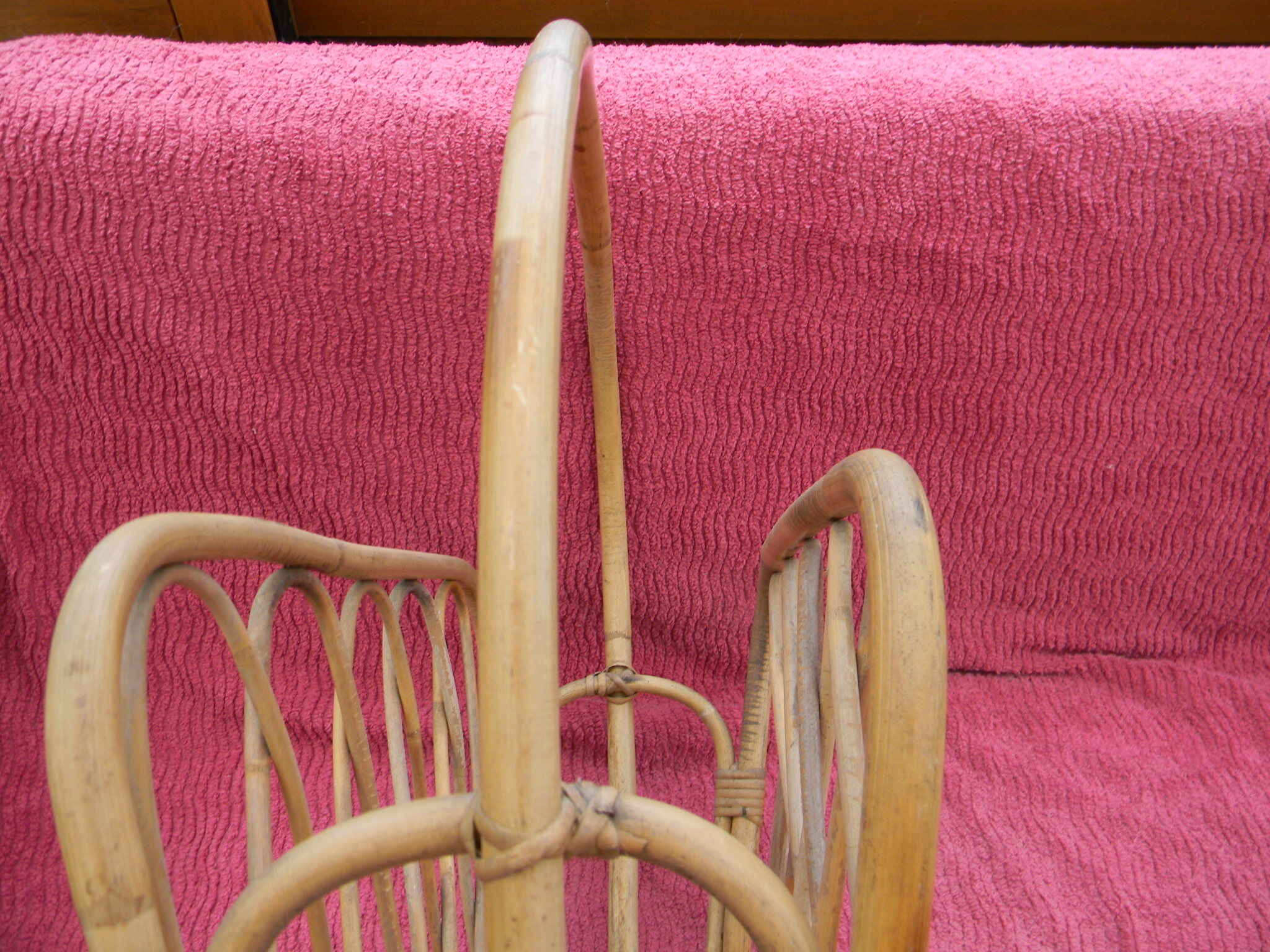 Vintage magazine door in rattan bamboo style