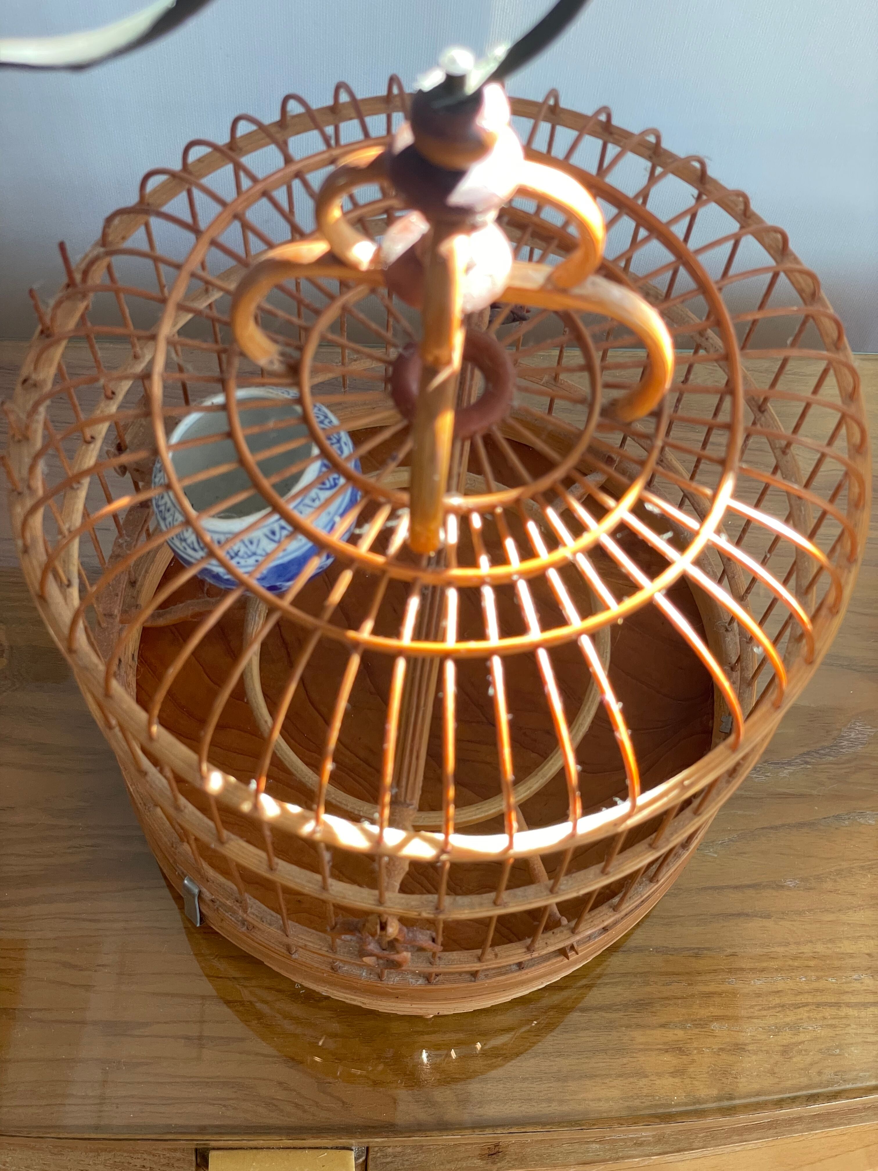 Vintage Vietnam Bamboo Bird Cage