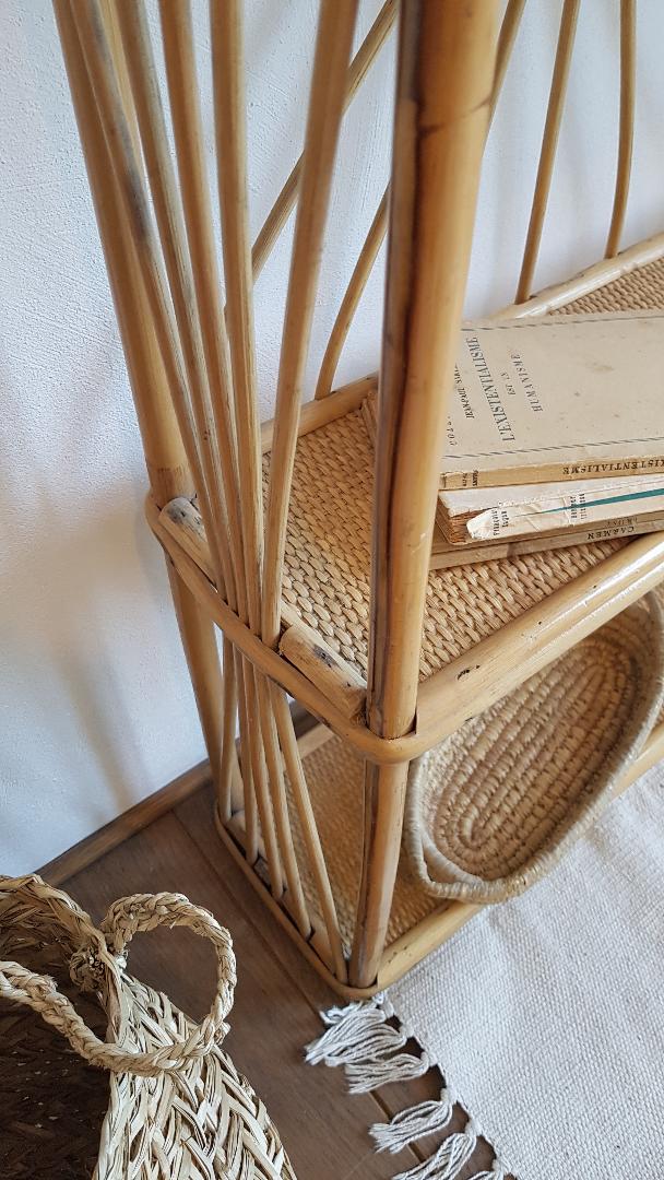 Shelves wicker vintage 100x82cm