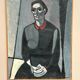 Large Original Swedish Oil on Canvas – "Portrait of Mme S" by Axel Ekelund – Signed – Vintage and Framed – 89 × 67 cm (35" × 26.4")