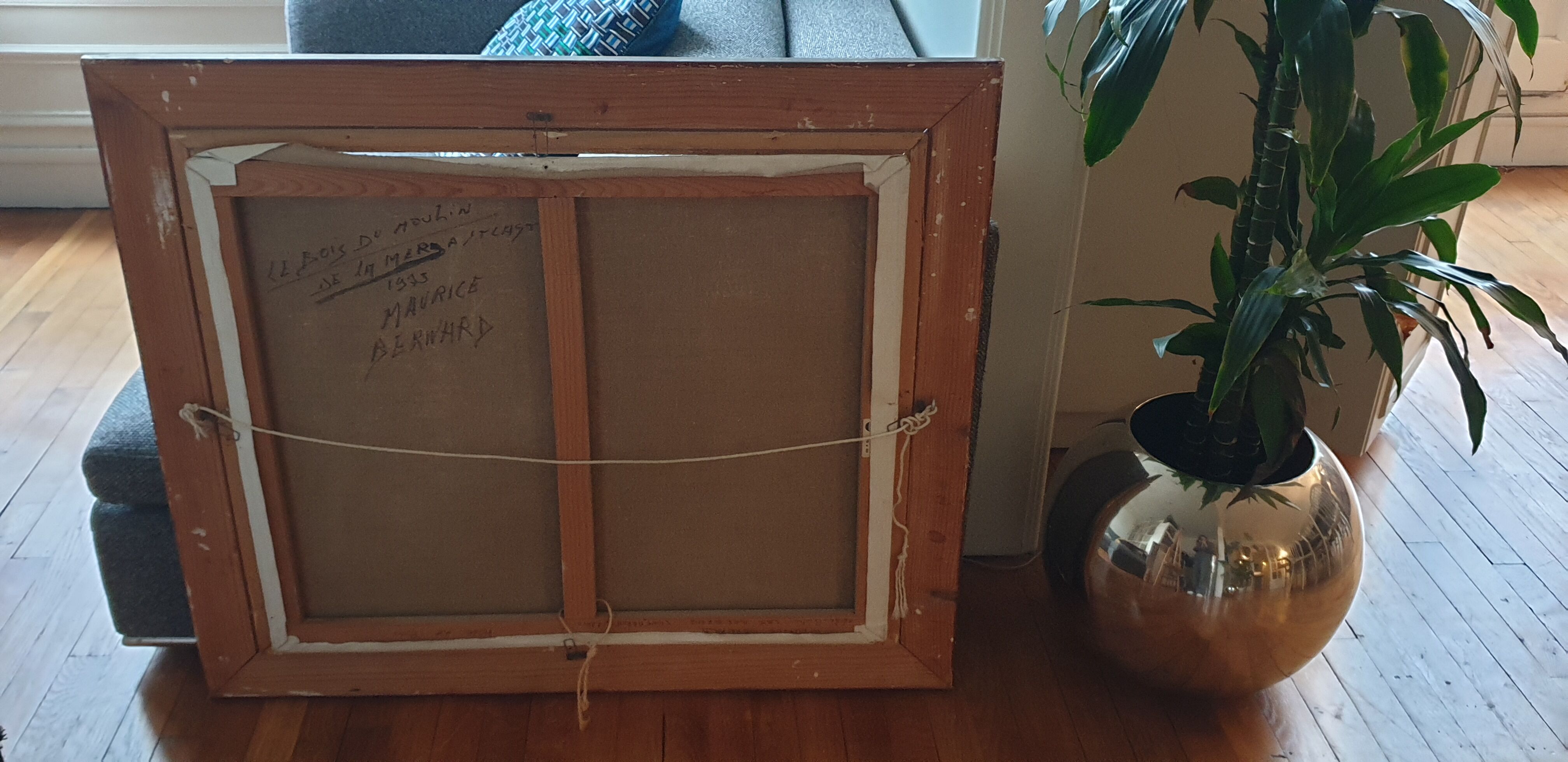 Large dated painting, signed and framed by the artist Maurice Bernard, 1933