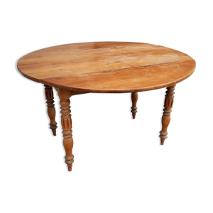 table en noyer à abattants