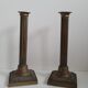 Duo brass candle holders column