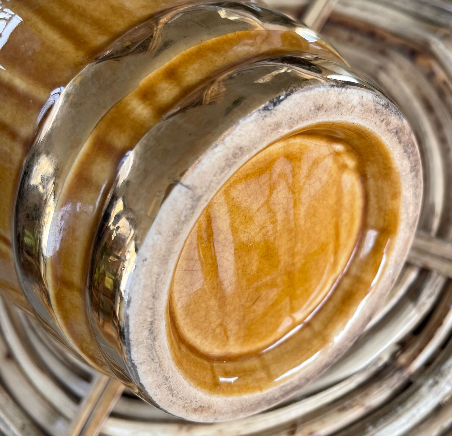 Vintage earthenware pitcher