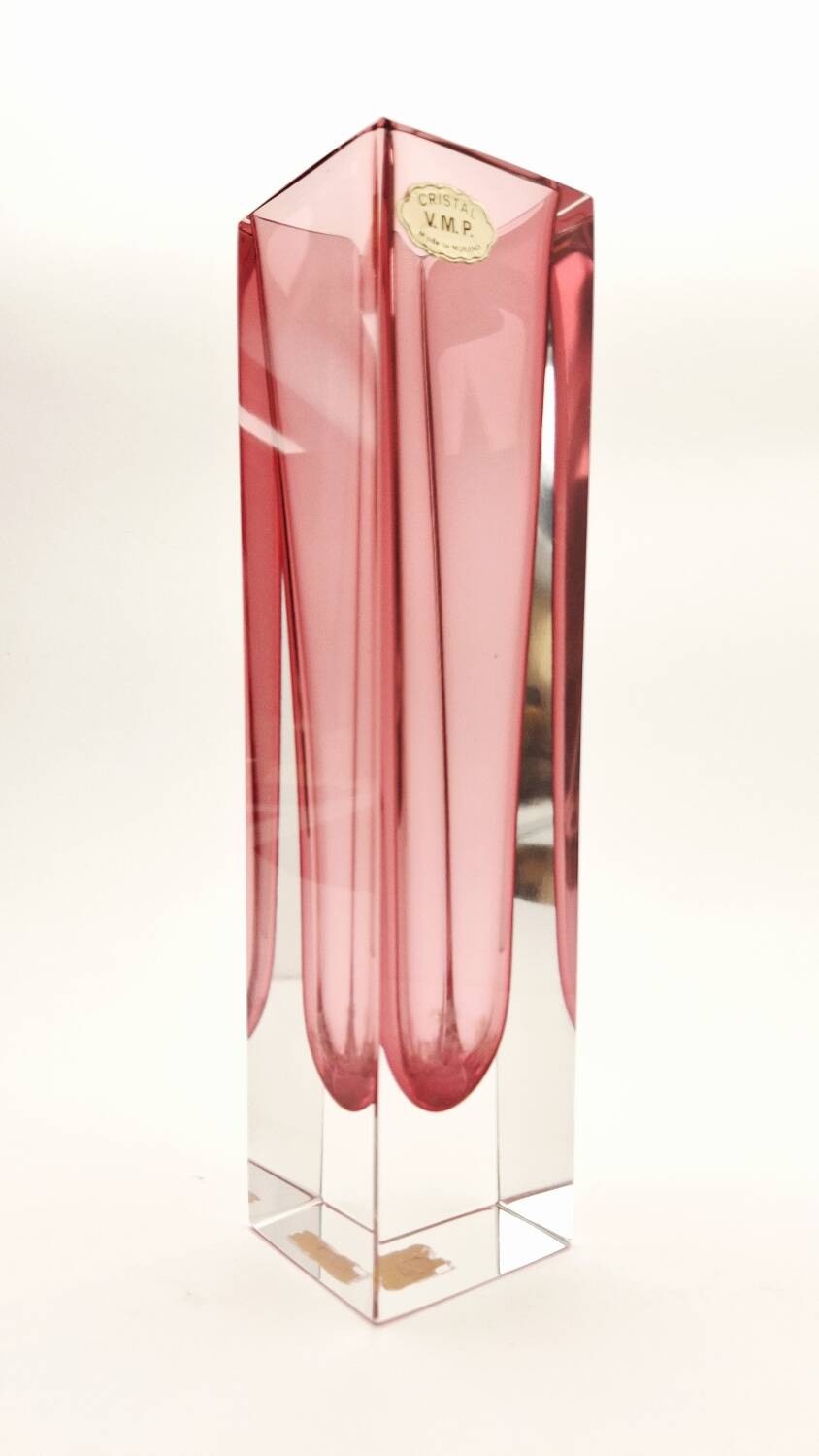 70s cubic sommerso vase