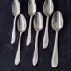 6 SFAM Chambly pattern silver-plated soup spoons