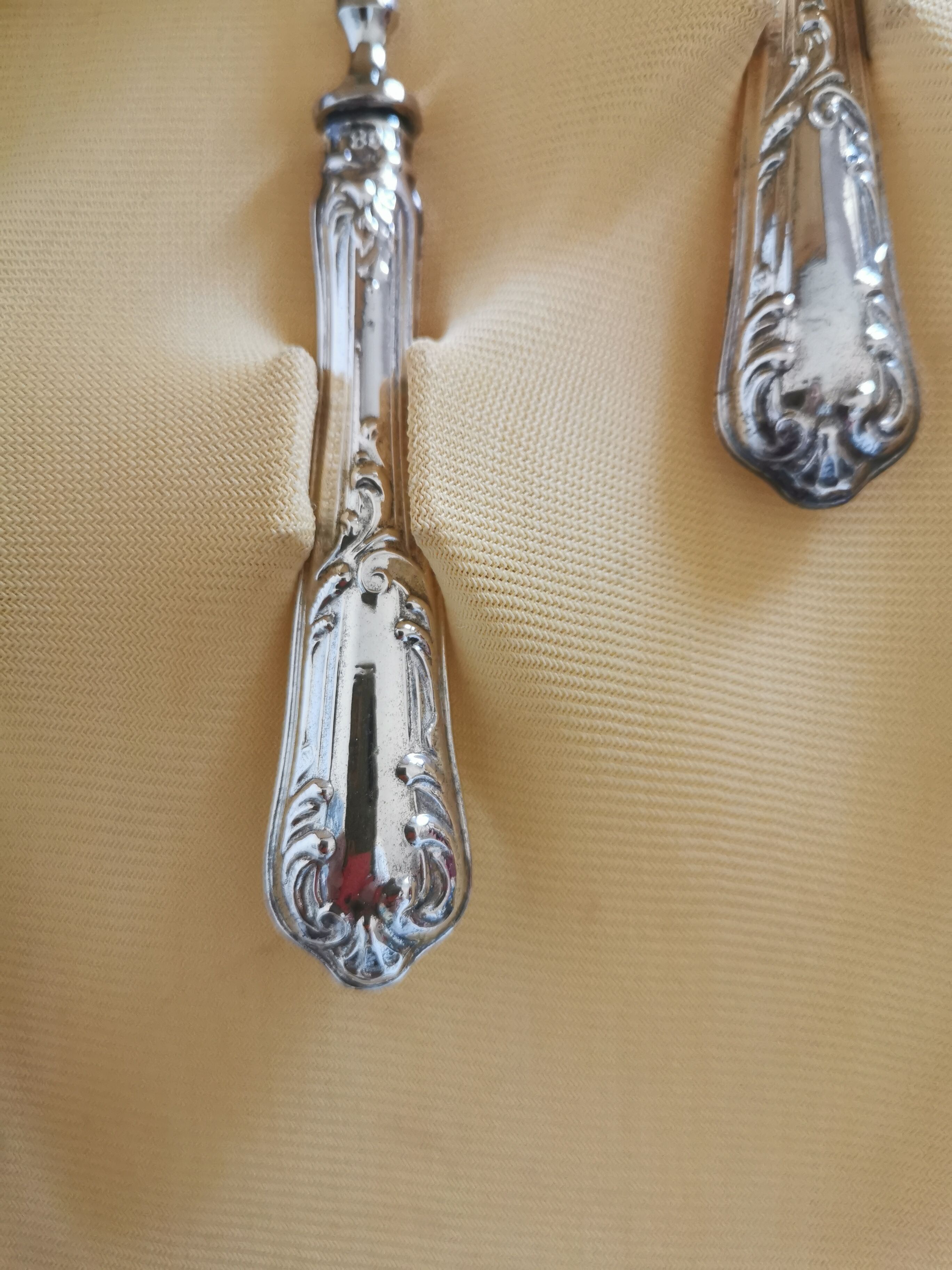 Dessert set (forks and spoons) - 800 silver