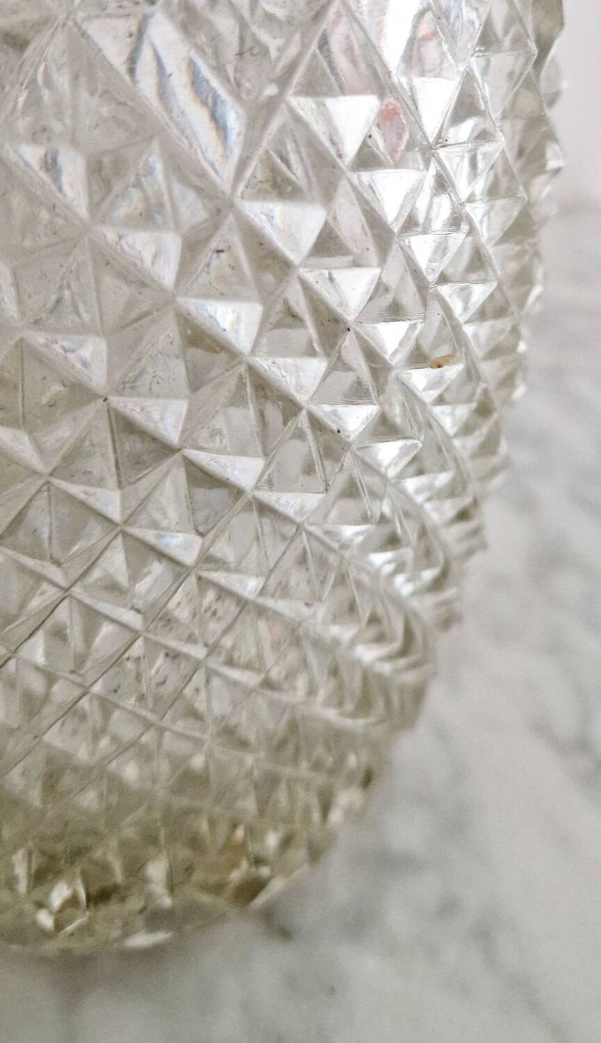 Carafe en verre et métal argenté