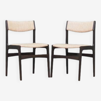 Ensemble de deux chaises en chêne, design danois, années 1970, production : Danemark