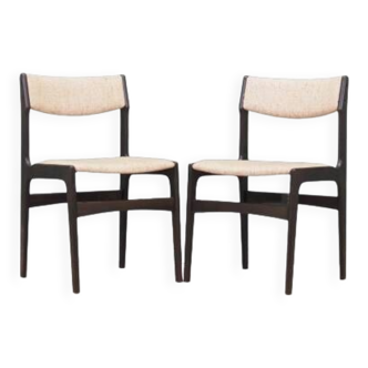 Ensemble de deux chaises en chêne, design danois, années 1970, production : Danemark