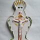 Old Faience Baptismal Font Christ Cross