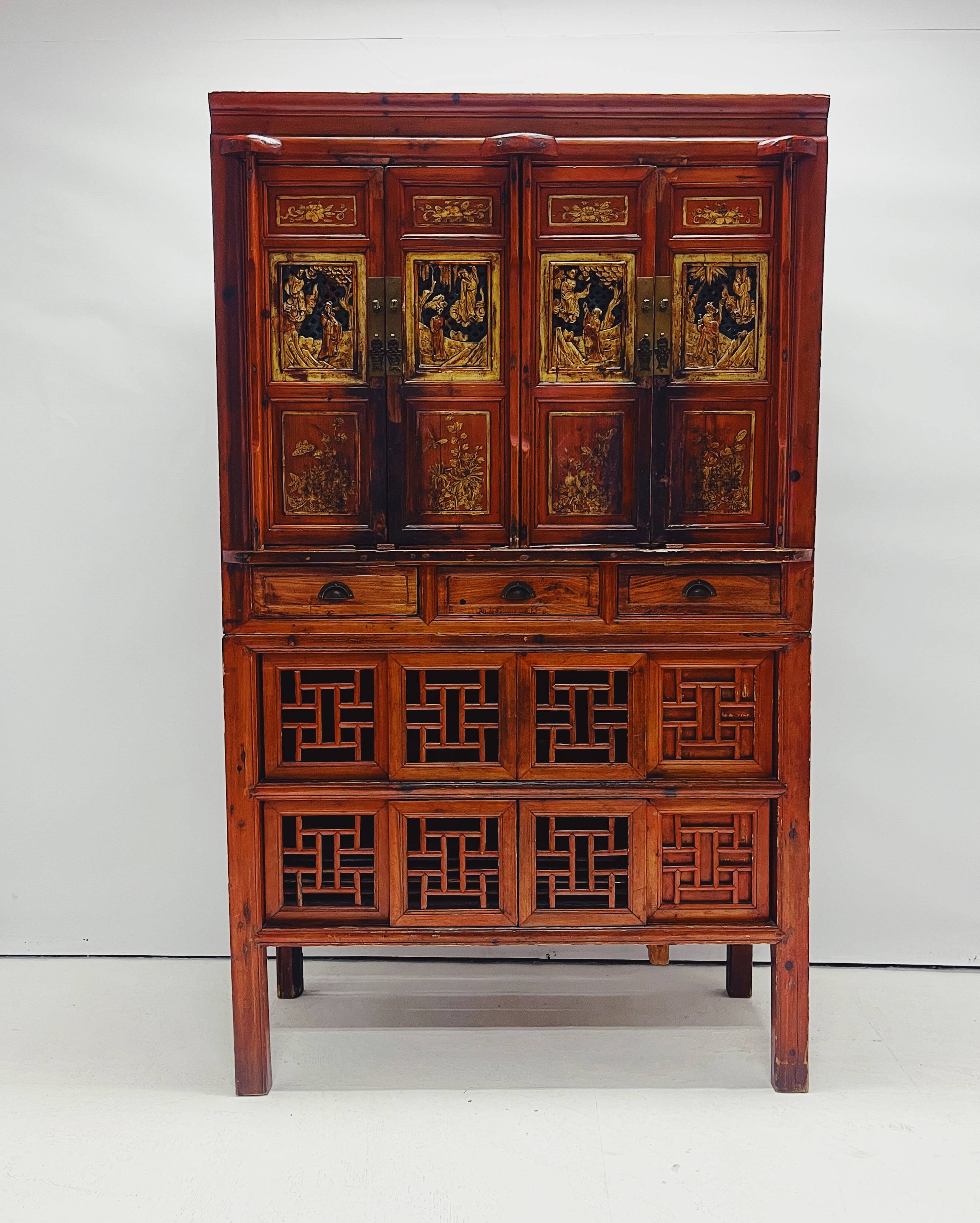 Antique Chinese wooden cabinet