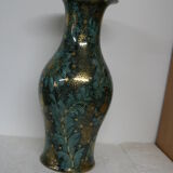 Large vase in green faience and gold Germany Handverfahren magic