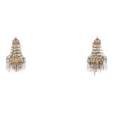 Pair of chrystal wall lights, 1950s, France