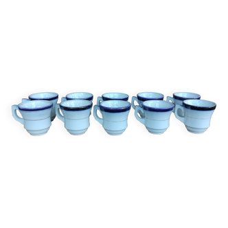 Series of 10 brulot cups/porcelain 19th century