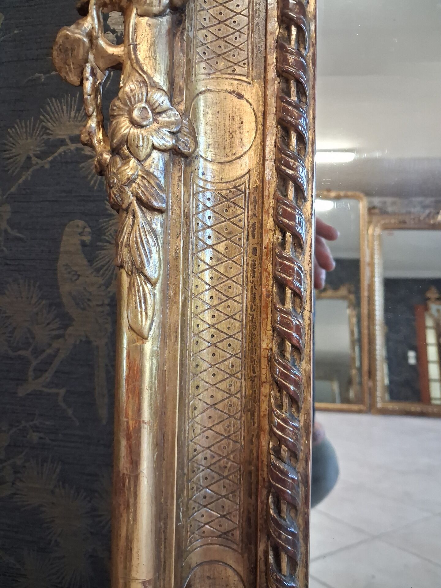 Miroir époque XIX 205 x 140
