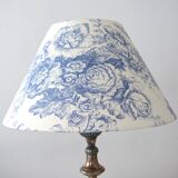 Vintage toile de Jouy lampshade, blue flowers