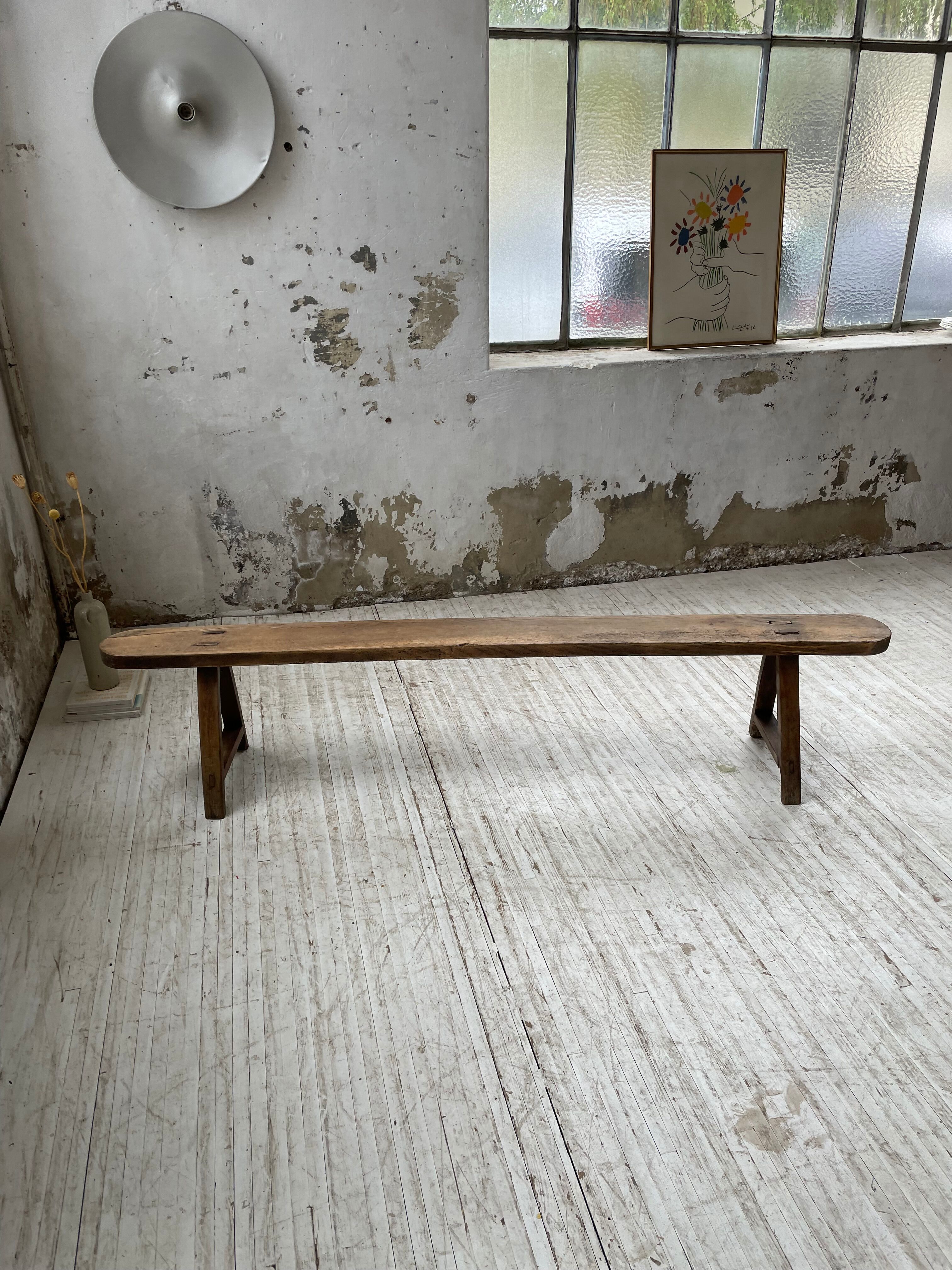 Oak farm bench 195 cm