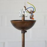 Vintage Copper Pendant Lamp / Hanging Light / Colonial Chandelier 1970's