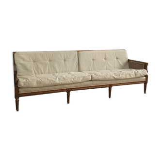 Bench in caning and Golden wood of the nineteenth century