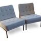 Pair of Florence Knoll "Parallel Bar" vintage armchairs – 1960s