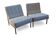 Pair of Florence Knoll "Parallel Bar" vintage armchairs – 1960s