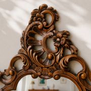 Large vintage baroque mirror in Rococo Louis XV style.