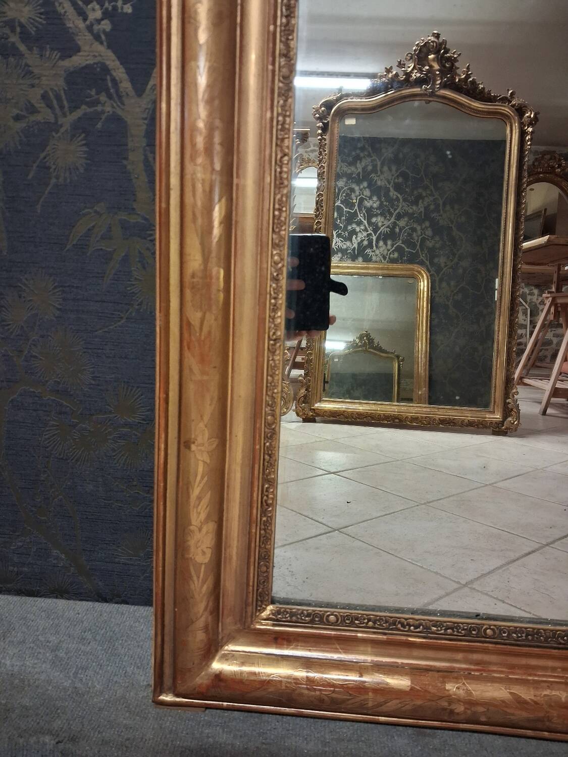 Louis Philippe period mirror 132 x 97