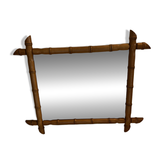 Vintage bamboo mirror