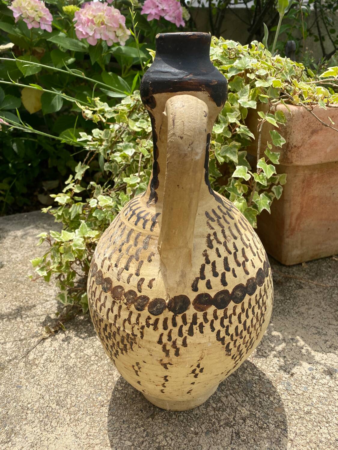 Large terracotta jug
