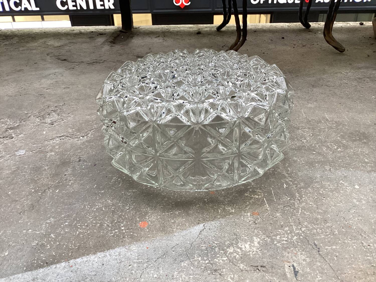 Vintage glass ceiling light