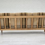 1970s, Danish 3 seater sofa, original very good condition, wool, oak.
