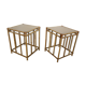 Pair of vintage rattan bedside tables