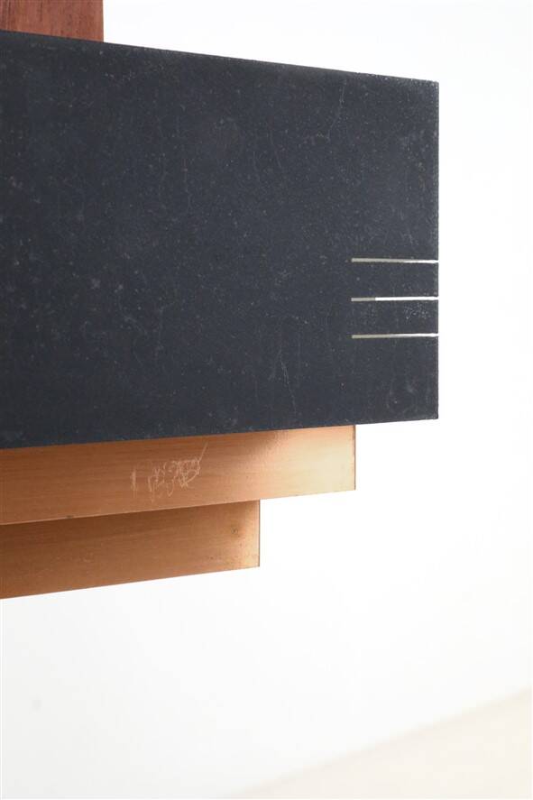 Suspension très rare par Leo Forell / Taito Oy / Finlande / Cuivre / Teck / Design moderne du milieu du siècle / Années 1960