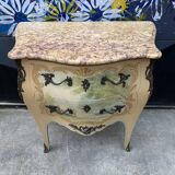 Chest of drawers Louis XV style painted woodwork