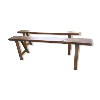 Paire de bancs de ferme  150 cm