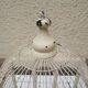 Painted wooden bird cage