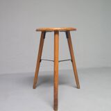 High Beech Stool, Denmark, 1960s